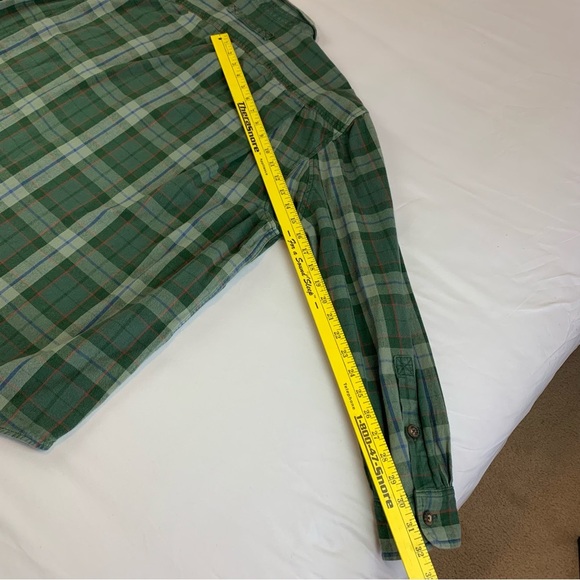 Duluth Trading Co Green & Blue Plaid XL Mens Flannel Shirt - Picture 7 of 15